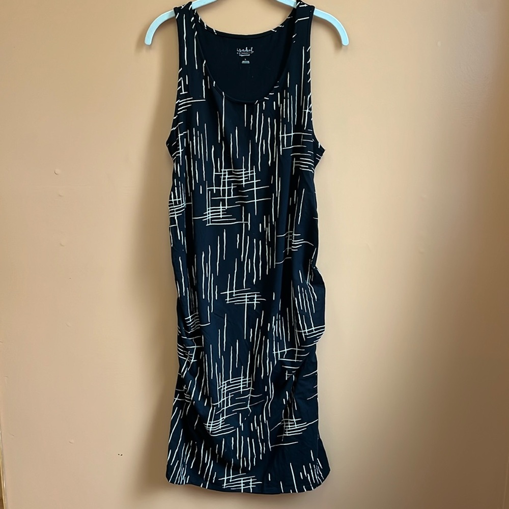 Isabel maternity sleeveless dress, sz L, abstract print